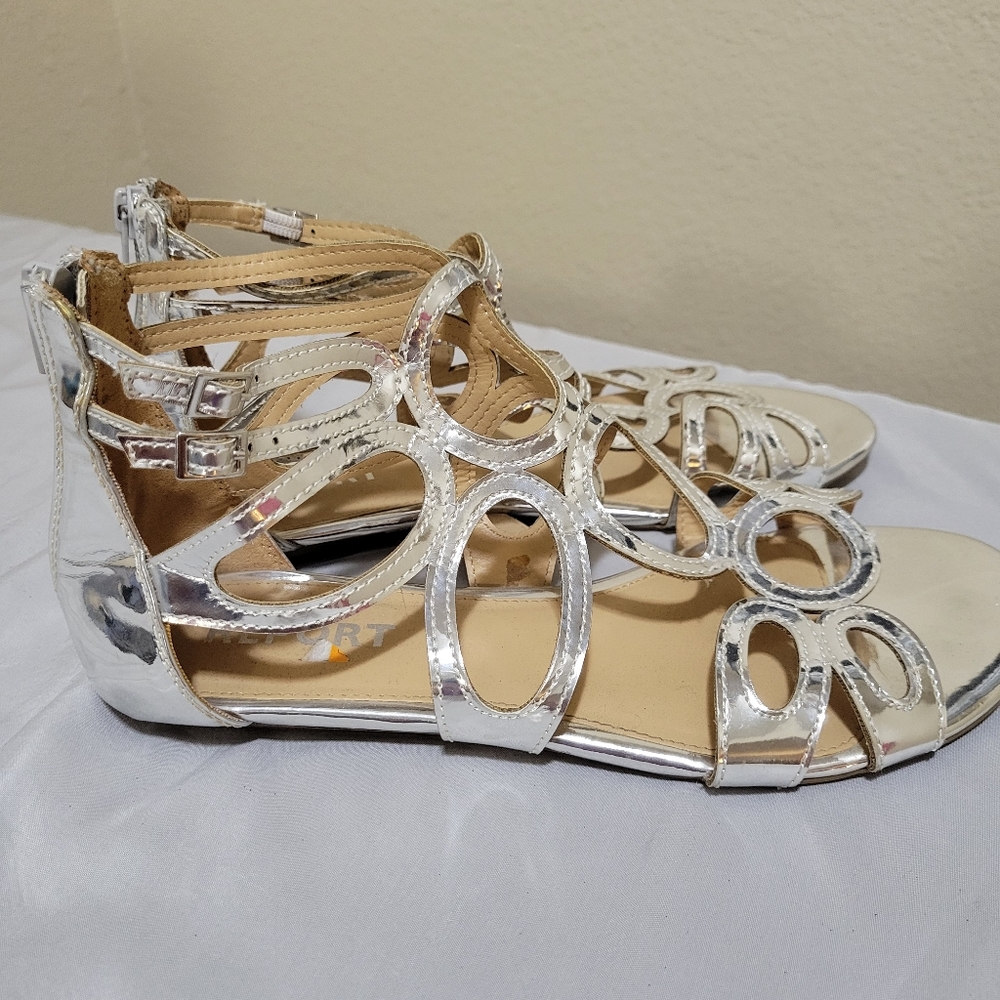 Silver Sandals 9